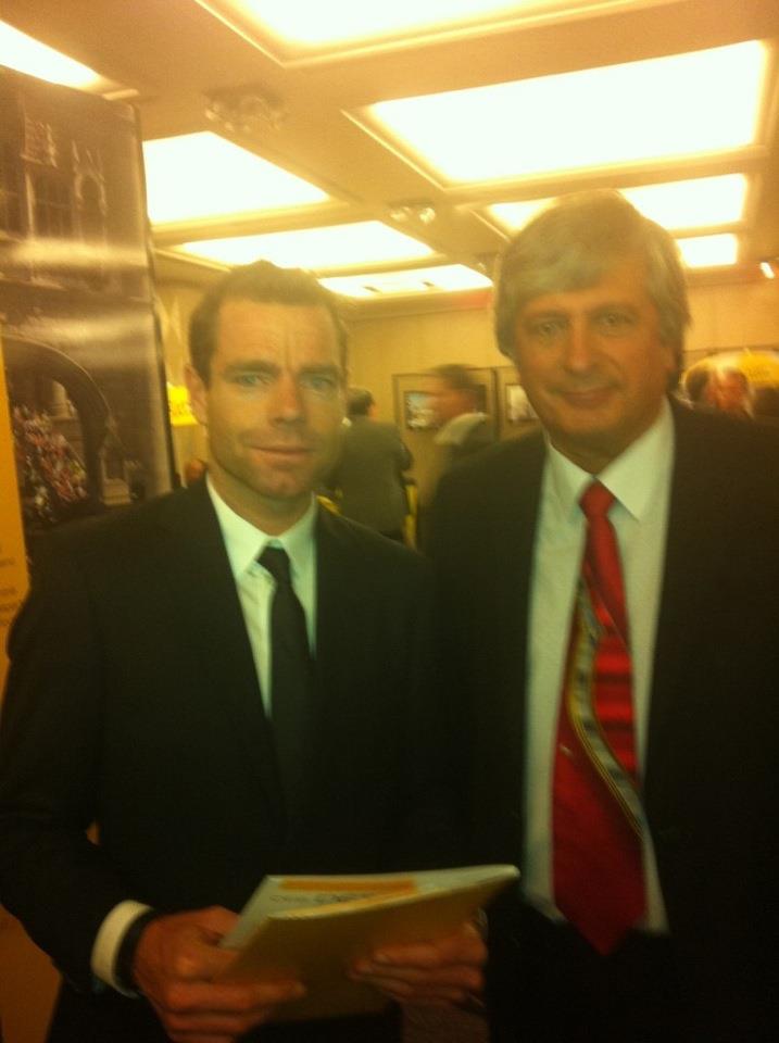 Avec Cadel Evans