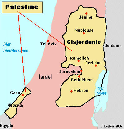 Carte de Palestine