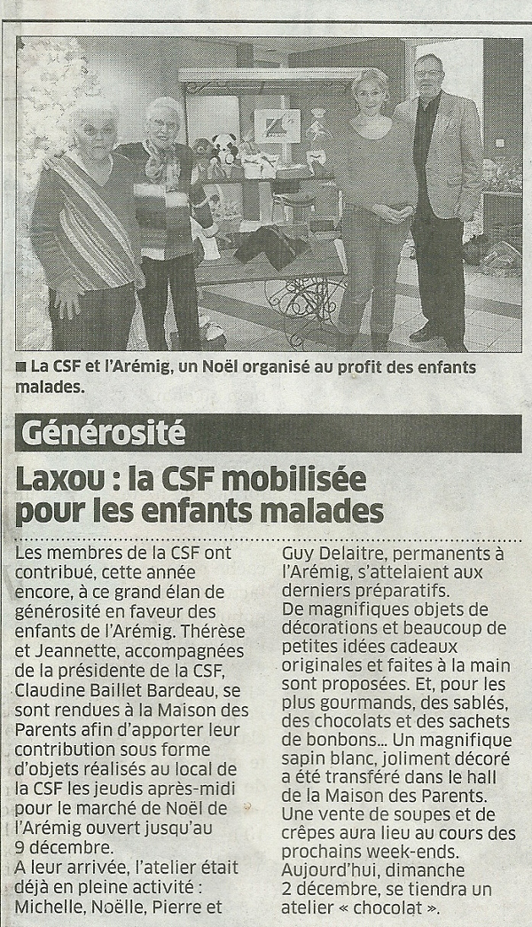 Article de l'Est Républicain CSF