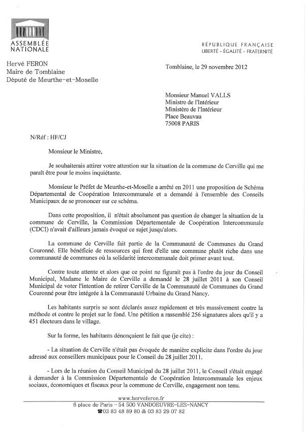 Courrier Manuel Valls CDCI 1