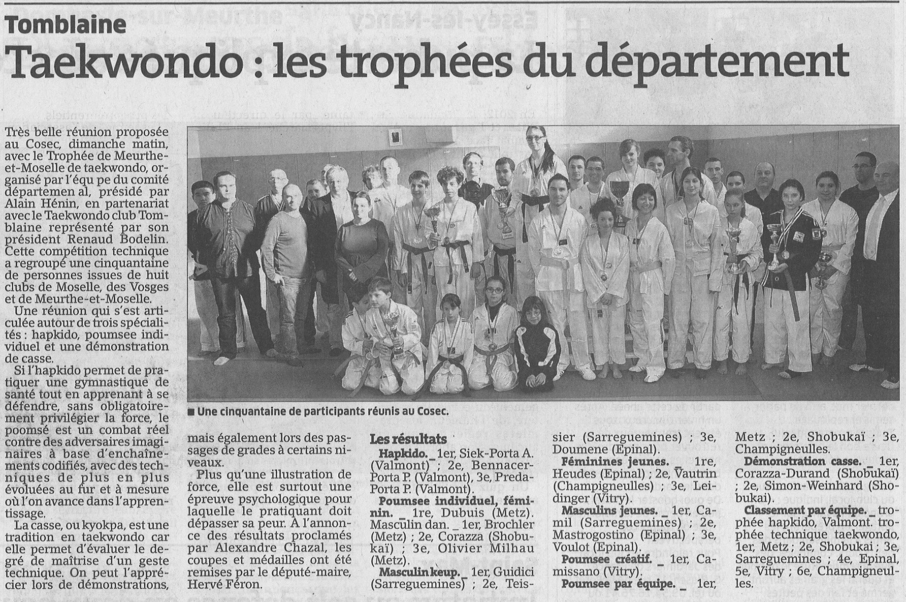 Hervé FERON au Trophée de Meurthe-et-Moselle de Taekwondo