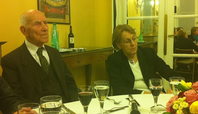 Hervé FERON lors de son repas avec Stéphane HESSEL à l'Assemblée Nationale