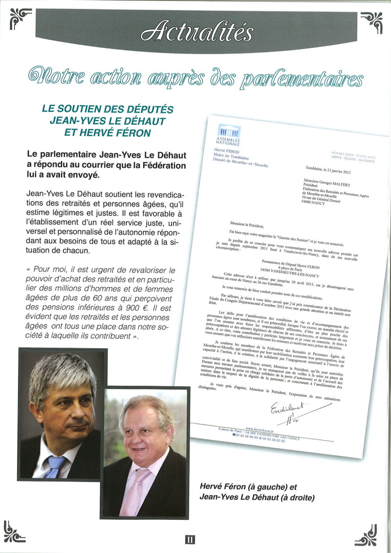 Gazette des Seniors de juin 2013