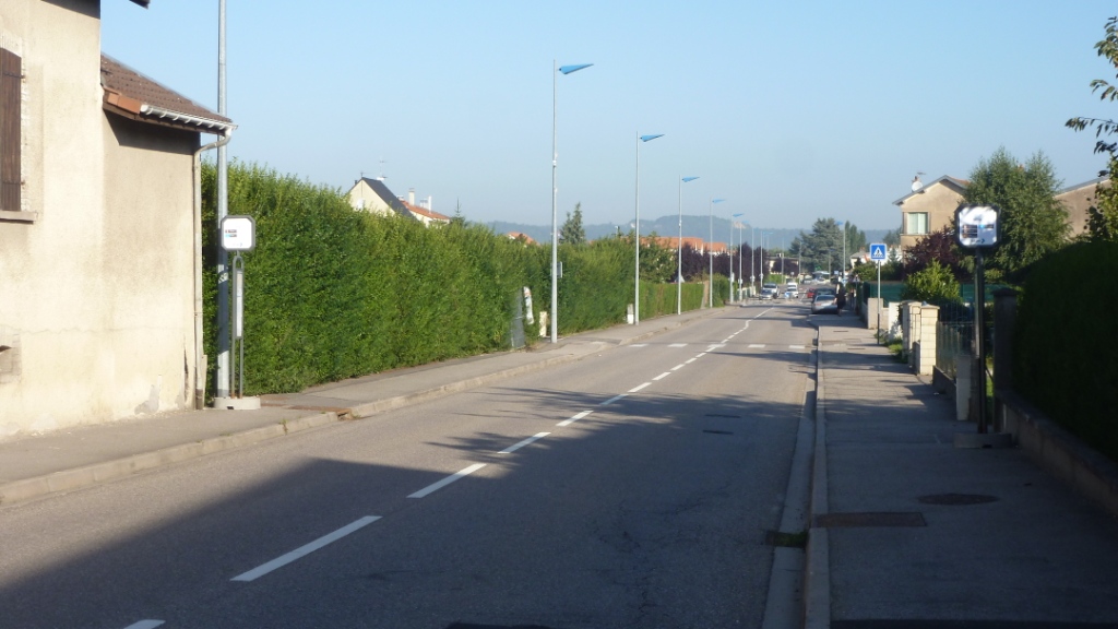 arrêt de bus boulevard Tolstoï à Tomblaine