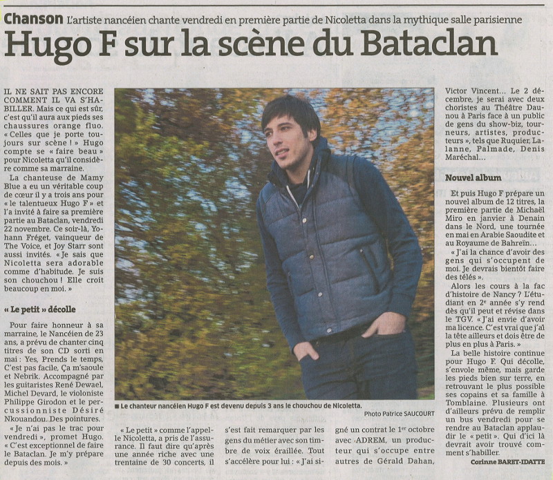 Hugo F au Bataclan