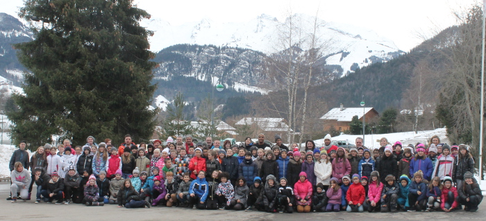 Les enfants en classe de neige