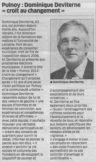 Dominique Deviterne à Pulnoy