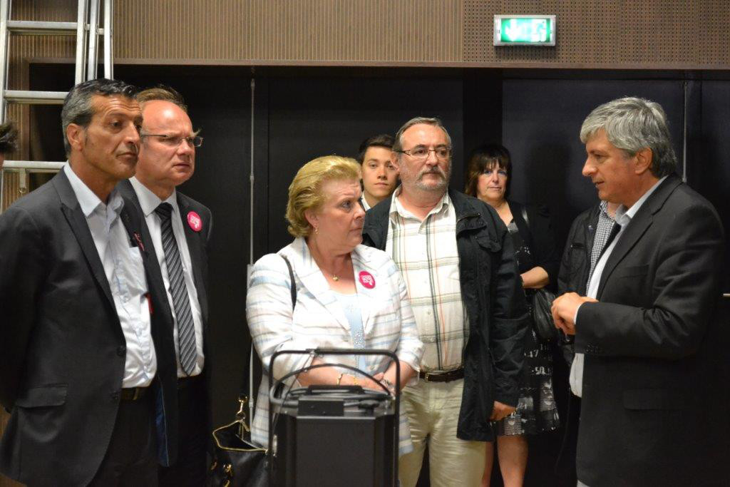 Visite de Catherine Trautmann, Edouard Martin et Pierre Pribetich