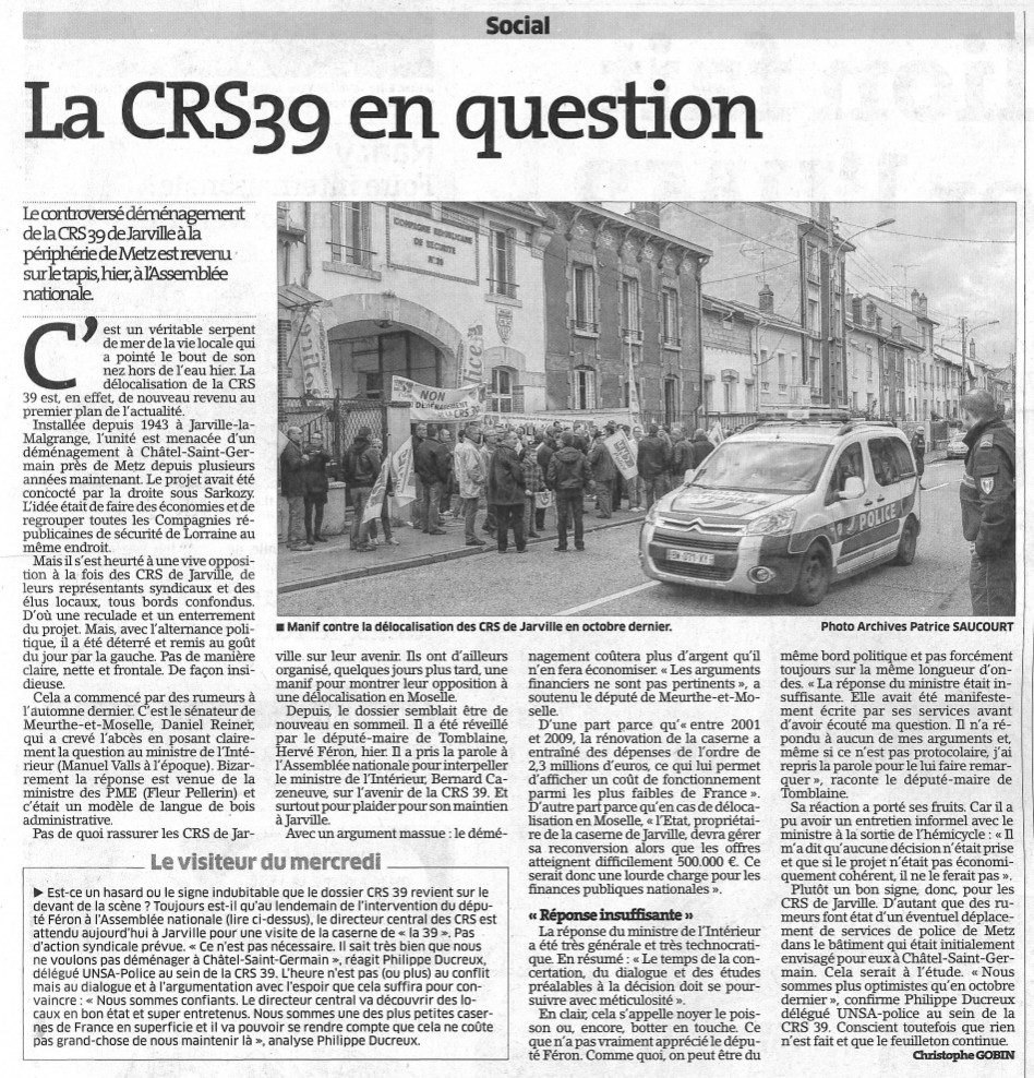 L'Est Républicain - CRS 39