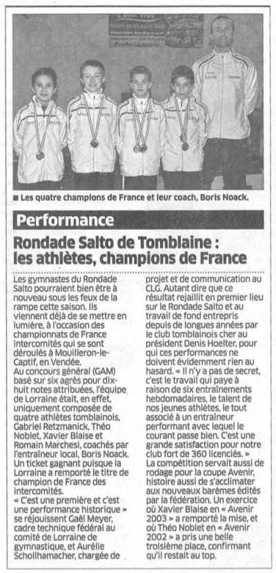 Rondade Salto champion de France